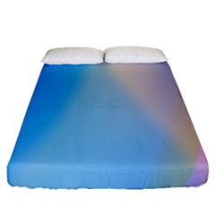Twist Blue Pink Mauve Background Fitted Sheet (Queen Size)
