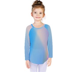 Twist Blue Pink Mauve Background Kids  Long Sleeve Tee