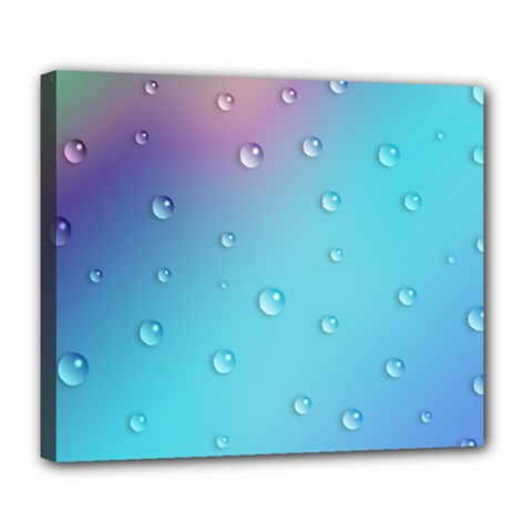 Water Droplets Deluxe Canvas 24  X 20   by Nexatart