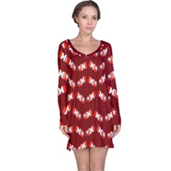 Christmas Crackers Long Sleeve Nightdress by Nexatart