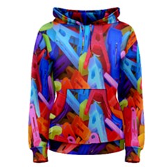 Clothespins Colorful Laundry Jam Pattern Women s Pullover Hoodie by Nexatart