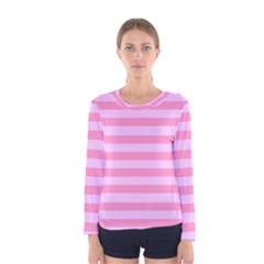 Fabric Baby Pink Shades Pale Women s Long Sleeve Tee