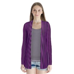 Deep Purple Lines Cardigans by Valentinaart