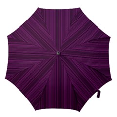 Deep Purple Lines Hook Handle Umbrellas (medium) by Valentinaart