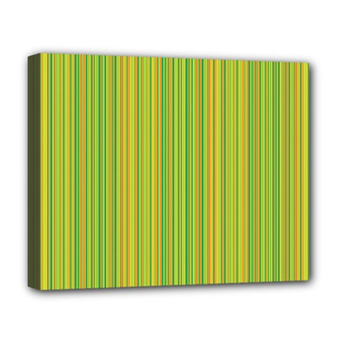 Green Lines Deluxe Canvas 20  X 16   by Valentinaart