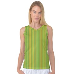 Green Lines Women s Basketball Tank Top by Valentinaart