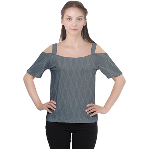 Gray Pattern Women s Cutout Shoulder Tee by Valentinaart