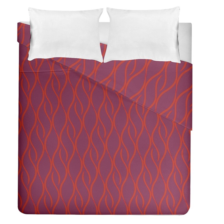 Red pattern Duvet Cover Double Side (Queen Size)