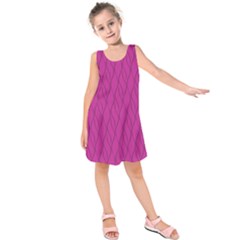 Magenta Pattern Kids  Sleeveless Dress by Valentinaart