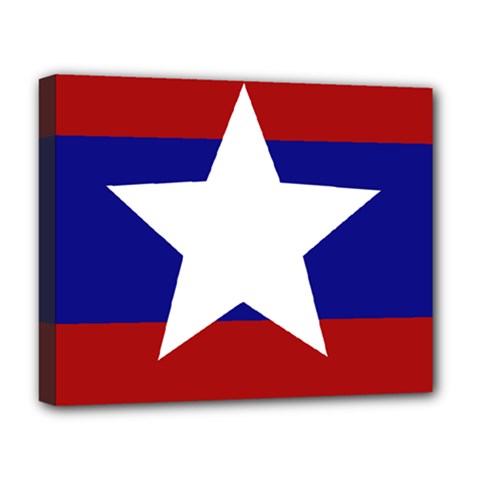 Flag Of The Bureau Of Special Operations Of Myanmar Army Deluxe Canvas 20  X 16   by abbeyz71