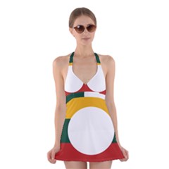 Flag Of Myanmar Shan State Halter Swimsuit Dress by abbeyz71