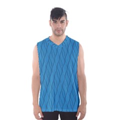 Blue Pattern Men s Basketball Tank Top