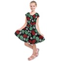 Decorative floral pattern Kids  Short Sleeve Dress View1