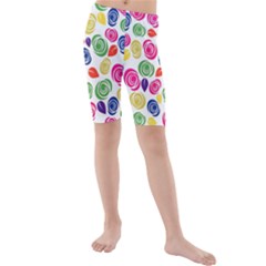 Colorful Roses Kids  Mid Length Swim Shorts by Valentinaart