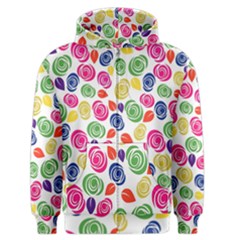 Colorful Roses Men s Zipper Hoodie by Valentinaart