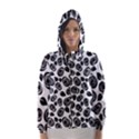 Black roses pattern Hooded Wind Breaker (Women) View1