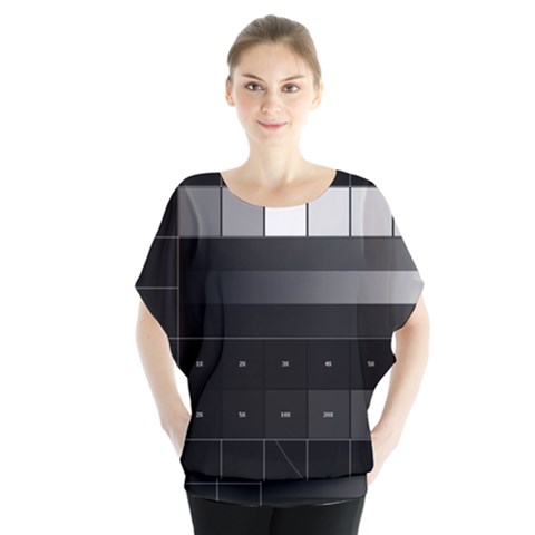 Grayscale Test Pattern Blouse by Nexatart