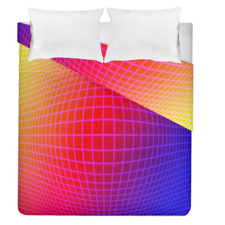 Grid Diamonds Figure Abstract Duvet Cover Double Side (Queen Size)
