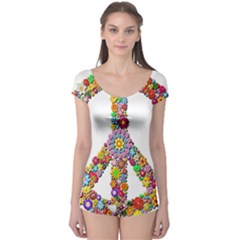 Groovy Flower Clip Art Boyleg Leotard 