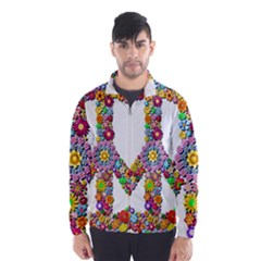 Groovy Flower Clip Art Wind Breaker (men) by Nexatart