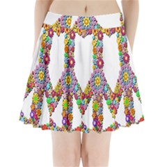 Groovy Flower Clip Art Pleated Mini Skirt by Nexatart