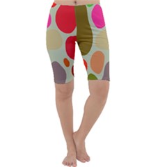 Pattern Design Abstract Shapes Cropped Leggings 