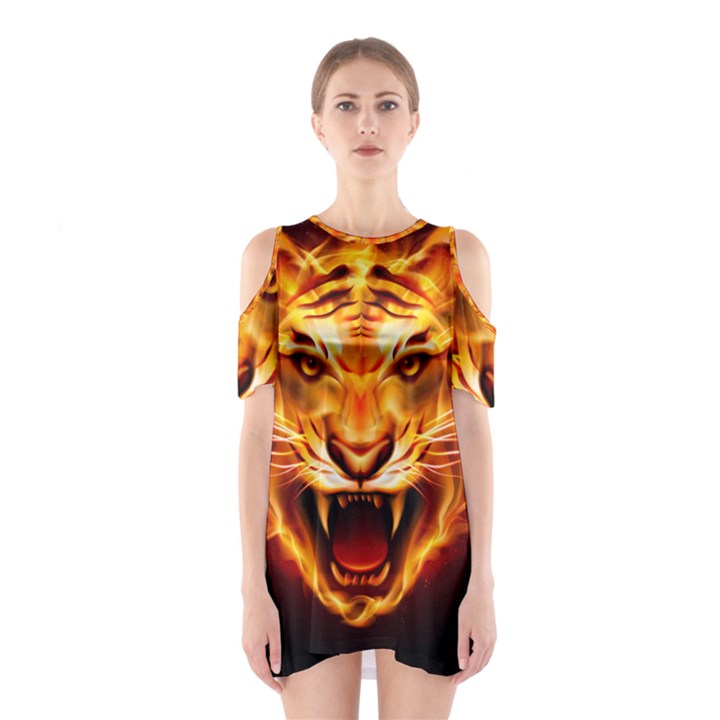 Tiger Shoulder Cutout One Piece