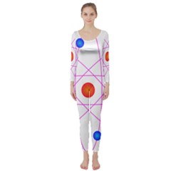 Atom Model Vector Clipart Long Sleeve Catsuit by Nexatart