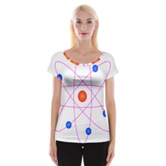 Atom Model Vector Clipart Women s Cap Sleeve Top by Nexatart