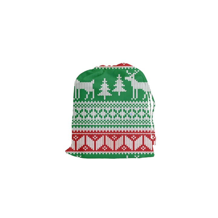 Christmas Jumper Pattern Drawstring Pouches (XS) 