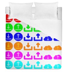 Download Upload Web Icon Internet Duvet Cover (queen Size) by Nexatart