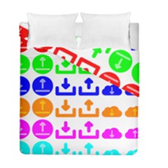 Download Upload Web Icon Internet Duvet Cover Double Side (full/ Double Size) by Nexatart