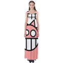 Dragon Head Pink Childish Cartoon Empire Waist Maxi Dress View1