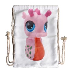 Dragon Toy Pink Plaything Creature Drawstring Bag (large)