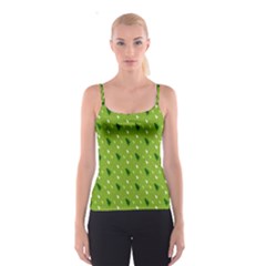 Green Christmas Tree Background Spaghetti Strap Top by Nexatart