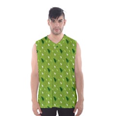 Green Christmas Tree Background Men s Basketball Tank Top