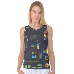 Graphic Table Symbol Vector Chart Women s Basketball Tank Top by Nexatart