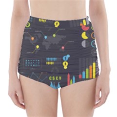 Graphic Table Symbol Vector Chart High-waisted Bikini Bottoms