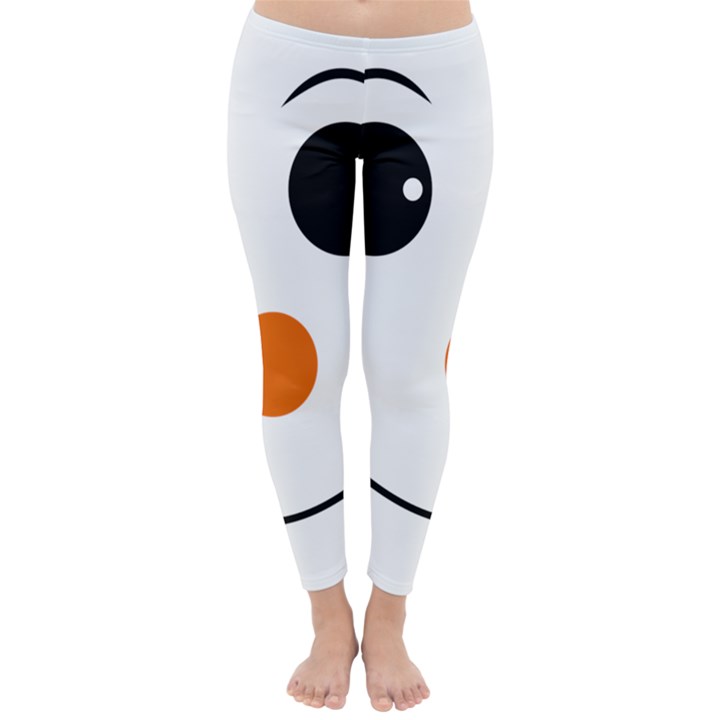 Happy Face With Orange Nose Vector File Classic Winter Leggings