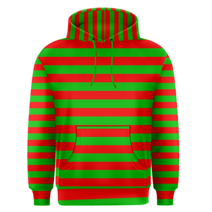 Pattern Lines Red Green Men s Pullover Hoodie