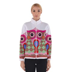 Owl Colorful Patchwork Art Winterwear by Nexatart