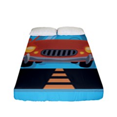 Semaphore Car Road City Traffic Fitted Sheet (full/ Double Size) by Nexatart