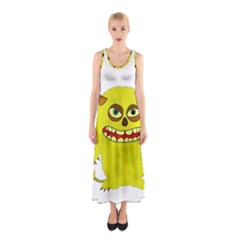 Monster Troll Halloween Shudder Sleeveless Maxi Dress by Nexatart