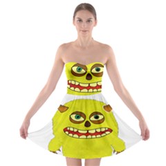 Monster Troll Halloween Shudder Strapless Bra Top Dress by Nexatart