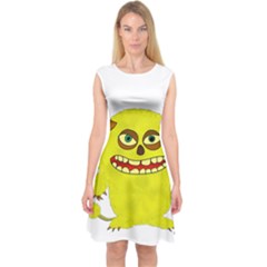 Monster Troll Halloween Shudder Capsleeve Midi Dress by Nexatart