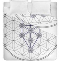 Tree Of Life Flower Of Life Stage Duvet Cover Double Side (king Size) by Nexatart