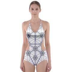 Tree Of Life Flower Of Life Stage Cut-out One Piece Swimsuit