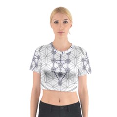 Tree Of Life Flower Of Life Stage Cotton Crop Top by Nexatart