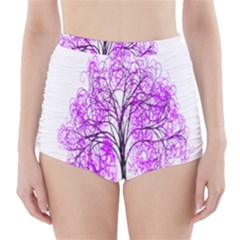 Purple Tree High-waisted Bikini Bottoms