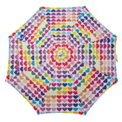 Heart Love Color Colorful Straight Umbrellas